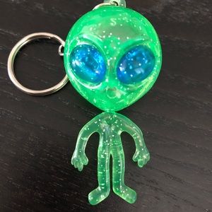 Lisa Frank alien keychain